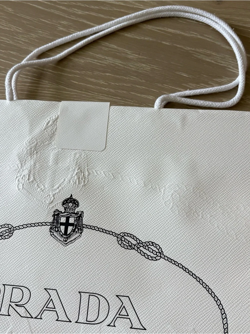 Prada White Medium Luxury Shopping Tote Bag